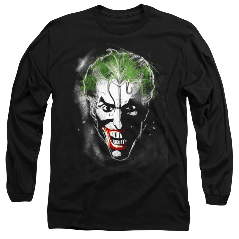 Batman Comics Face Of Madness Men's 18/1 Cotton Long-Sleeve T-Shirt