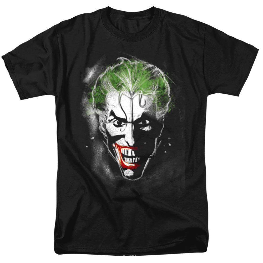 Batman Comics Face Of Madness Men's 18/1 Cotton Short-Sleeve T-Shirt