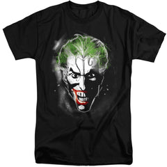 Batman Comics Face Of Madness Men's 18/1 Tall Cotton Short-Sleeve T-Shirt