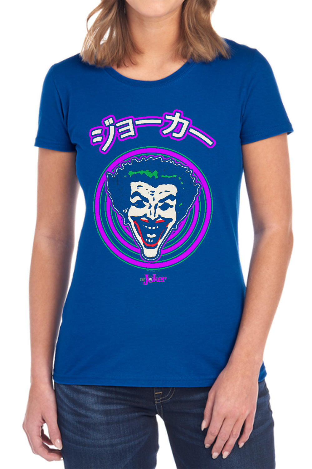 Batman Comics Face Spiral Women's 18/1 Cotton Short-Sleeve T-Shirt