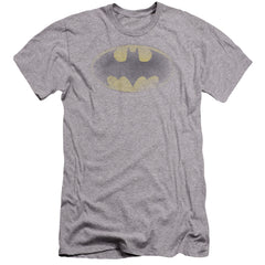Batman Comics Faded Logo Men's Ultra-Soft 30/1 Cotton Slim Short-Sleeve T-Shirt