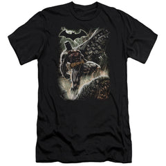 Batman Comics Family Men's Ultra-Soft 30/1 Cotton Slim Short-Sleeve T-Shirt