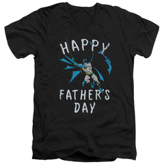 Batman Comics Fathers Day Men's 30/1 Cotton Slim V-Neck T-Shirt