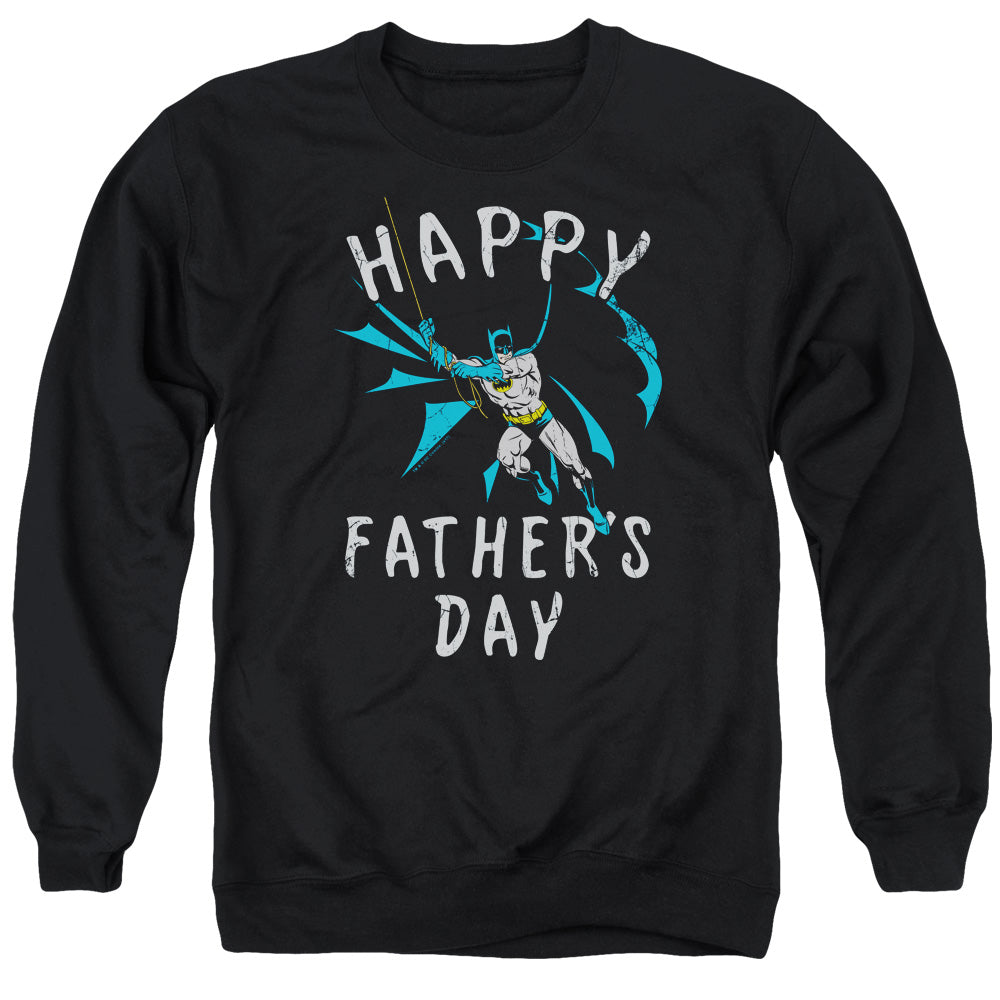 Batman Comics Fathers Day Men's Crewneck 50 50 Poly Long-Sleeve T-Shirt