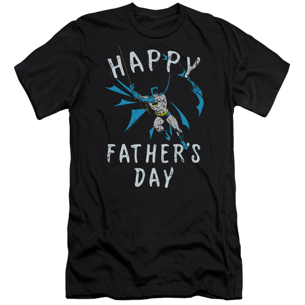 Batman Comics Fathers Day Men's Ultra-Soft 30/1 Cotton Slim Short-Sleeve T-Shirt