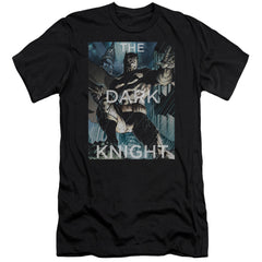 Batman Comics Fighting The Storm Men's Ultra-Soft 30/1 Cotton Slim Short-Sleeve T-Shirt