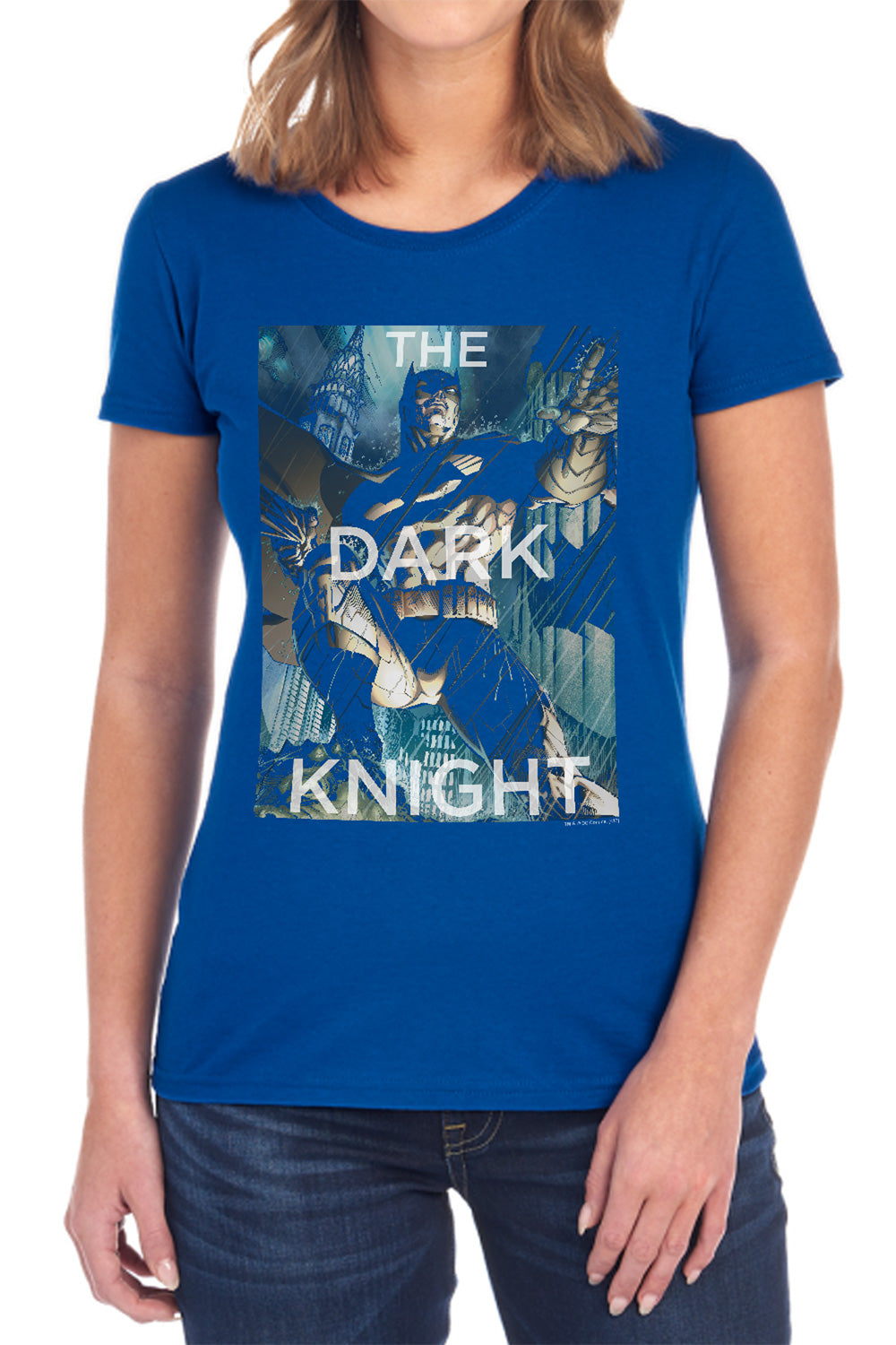 Batman Comics Fighting The Storm Women's 18/1 Cotton Short-Sleeve T-Shirt