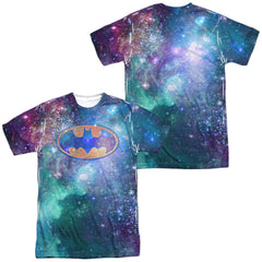 Batman Comics Galaxy Symbol (Front/Back Print) Men's Regular Fit Polyester Short-Sleeve T-Shirt