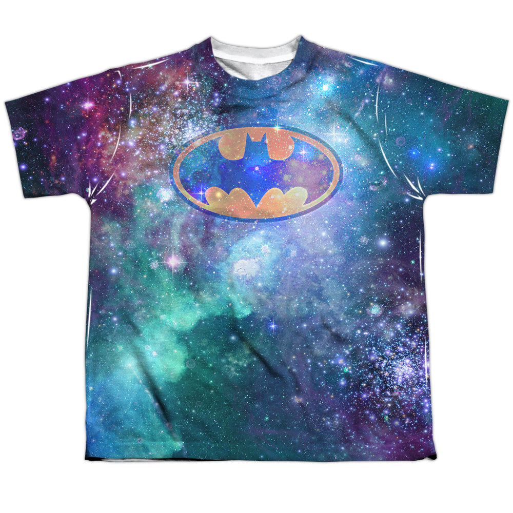 Batman Comics Galaxy Symbol Youth Regular Fit Poly Short-Sleeve T-Shirt