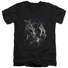 Batman Comics Gargoyles Men's 30/1 Cotton Slim V-Neck T-Shirt