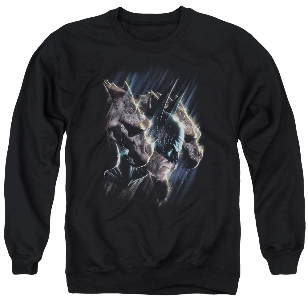 Batman Comics Gargoyles Men's Crewneck 50 50 Poly Long-Sleeve T-Shirt