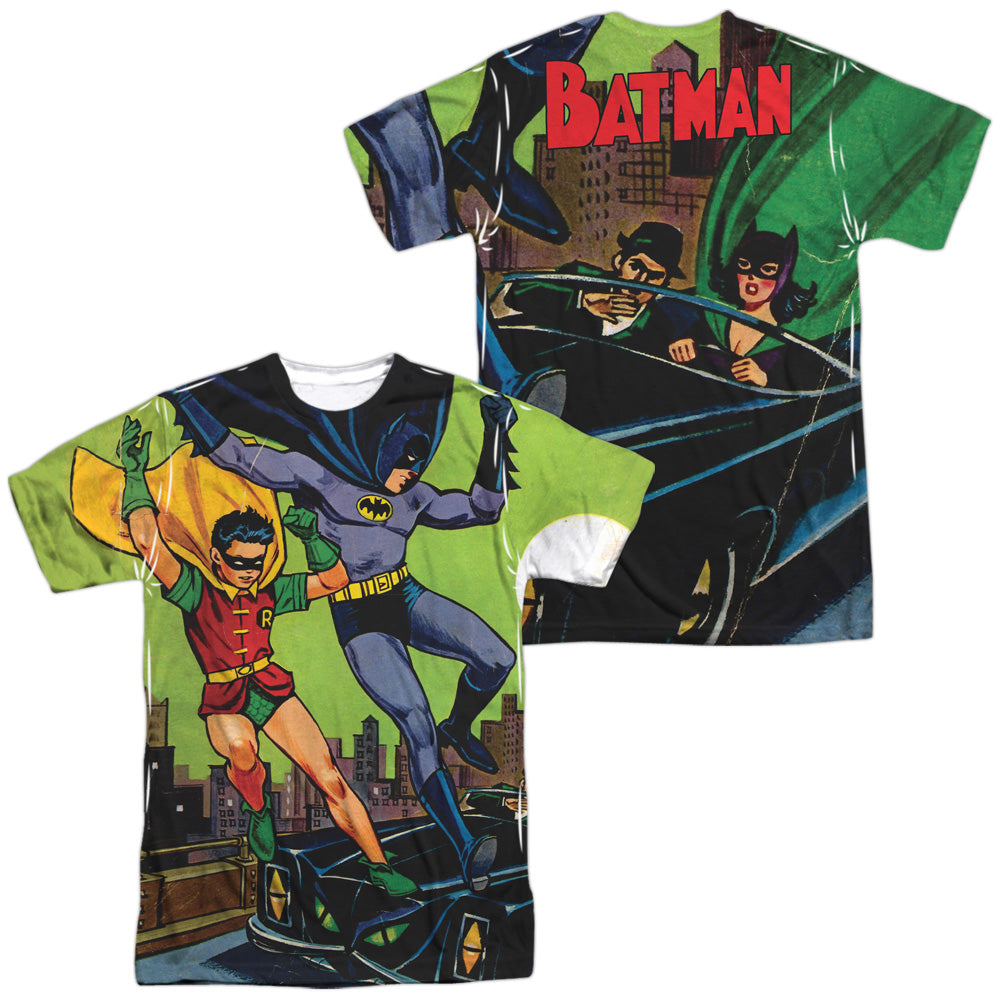 Batman Comics Getaway (Front/Back Print) Men's Regular Fit Polyester Short-Sleeve T-Shirt