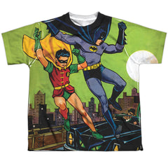 Batman Comics Getaway Youth Regular Fit Poly Short-Sleeve T-Shirt