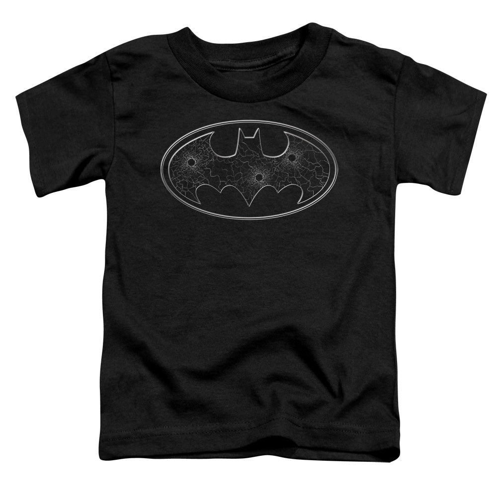 Batman Comics Glass Hole Logo Toddler 18/1 Cotton Short-Sleeve T-Shirt