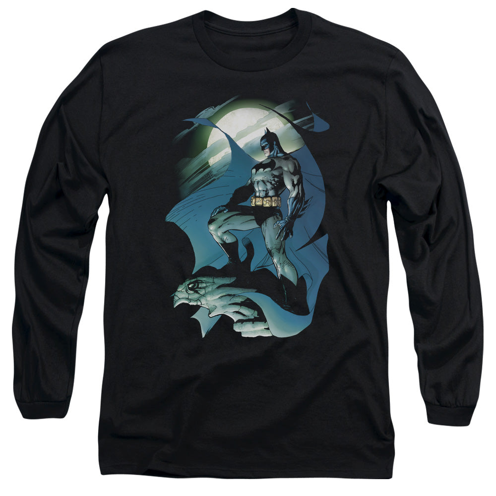 Batman Comics Glow Of The Moon Men's 18/1 Cotton Long-Sleeve T-Shirt