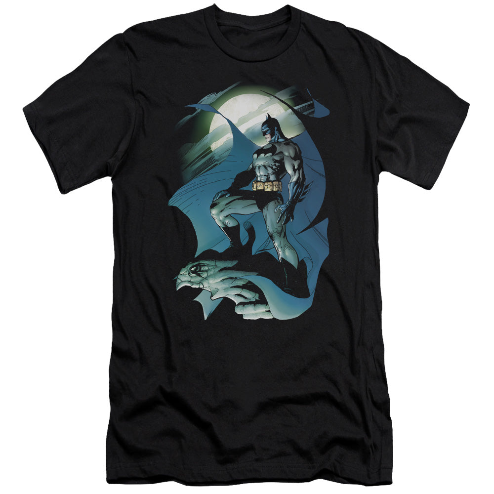 Batman Comics Glow Of The Moon Men's Ultra-Soft 30/1 Cotton Slim Short-Sleeve T-Shirt
