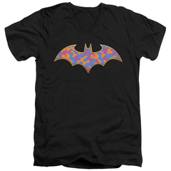 Batman Comics Gold Camo Men's 30/1 Cotton Slim V-Neck T-Shirt