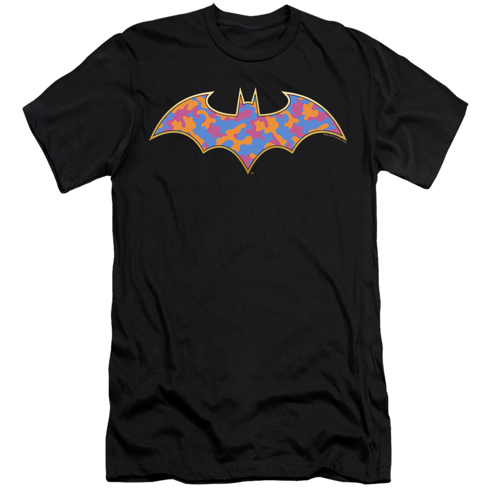 Batman Comics Gold Camo Men's Ultra-Soft 30/1 Cotton Slim Short-Sleeve T-Shirt