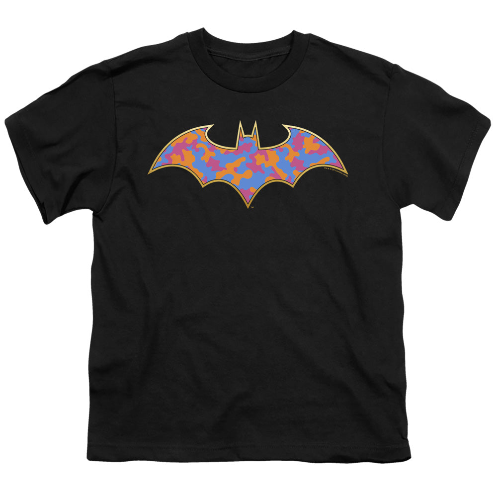 Batman Comics Gold Camo Youth 18/1 100% Cotton Short-Sleeve T-Shirt