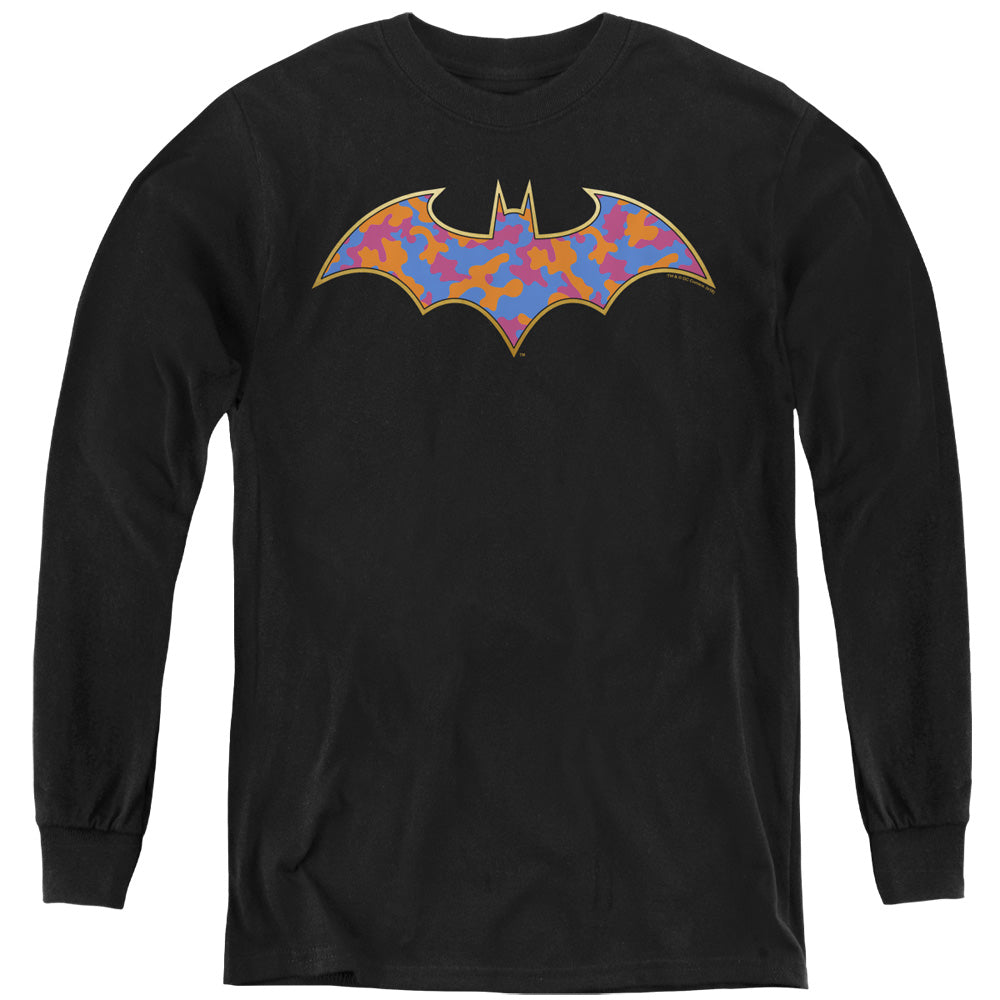Batman Comics Gold Camo Youth Long-Sleeve T-Shirt