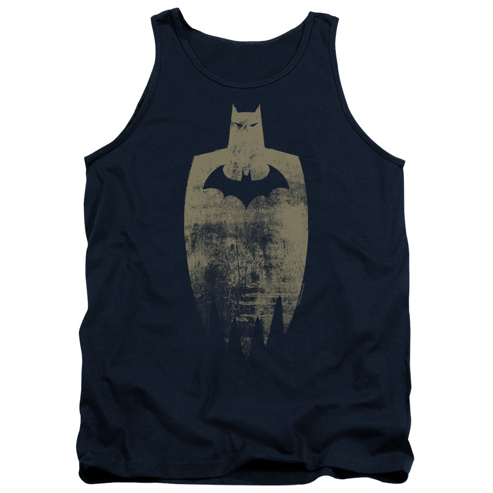 Batman Comics Gold Silhouette Men's 18/1 Cotton Tank Top
