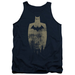 Batman Comics Gold Silhouette Men's 18/1 Cotton Tank Top