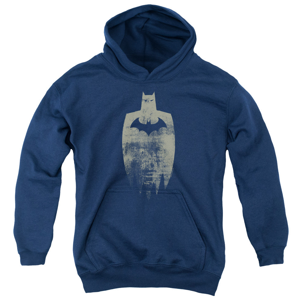 Batman Comics Gold Silhouette Youth Cotton Poly Pull-Over Hoodie