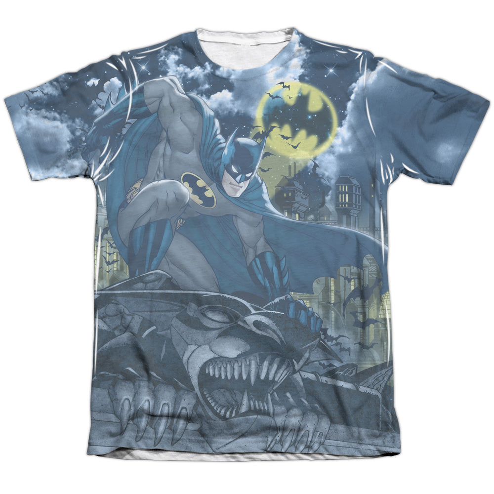 Batman Comics Gotham Gargoyle Men's Regular Fit Poly Cotton Short-Sleeve T-Shirt