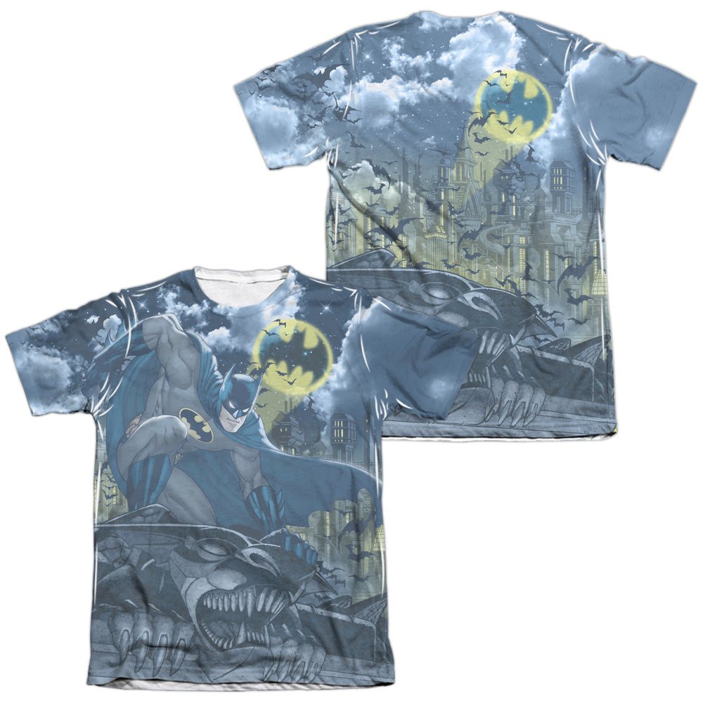 Batman Comics Gotham Gargoyle Men's Regular Fit Poly Cotton Short-Sleeve T-Shirt