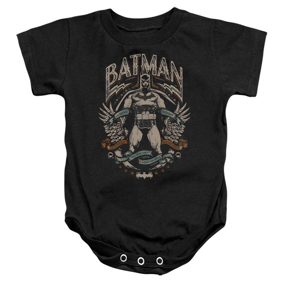 Batman Comics Gotham Hero On Black Infant's Cotton SS Snapsuit