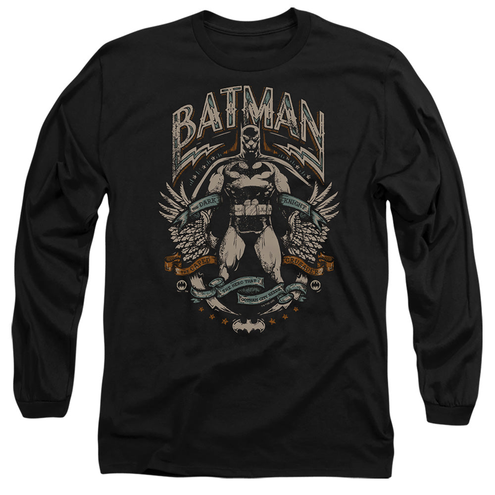 Batman Comics Gotham Hero On Black Men's 18/1 Cotton Long-Sleeve T-Shirt