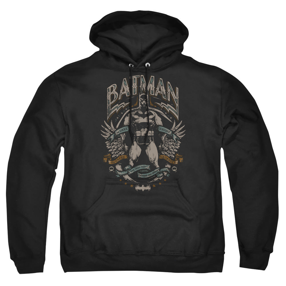 Batman Comics Gotham Hero On Black Men's Pull-Over 75 25 Poly Hoodie