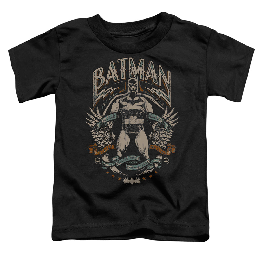 Batman Comics Gotham Hero On Black Toddler 18/1 Cotton Short-Sleeve T-Shirt