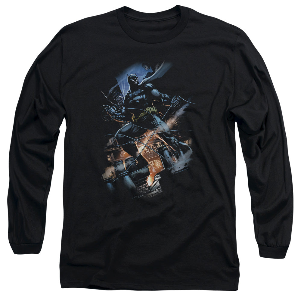 Batman Comics Gotham Knight Men's 18/1 Cotton Long-Sleeve T-Shirt