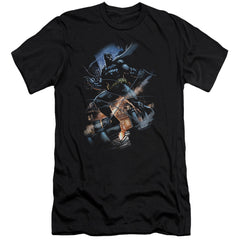 Batman Comics Gotham Knight Men's Ultra-Soft 30/1 Cotton Slim Short-Sleeve T-Shirt