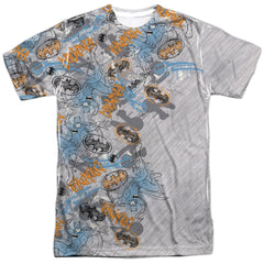 Batman Comics Gotham Knight Sketchy Men's Regular Fit Polyester Short-Sleeve T-Shirt