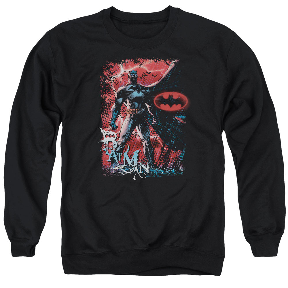Batman Comics Gotham Reign Men's Crewneck 50 50 Poly Long-Sleeve T-Shirt