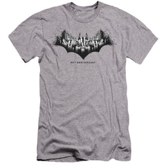 Batman Comics Gotham Shield Men's Ultra-Soft 30/1 Cotton Slim Short-Sleeve T-Shirt