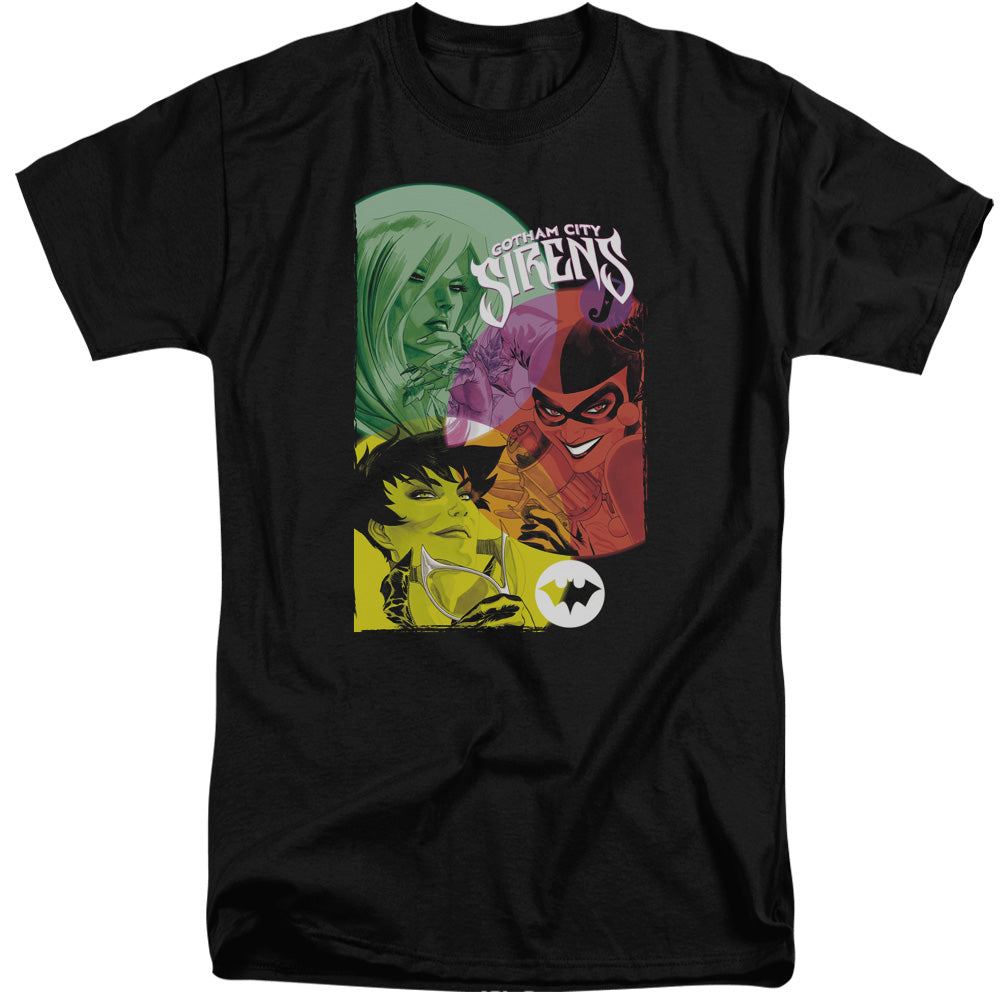 Batman Comics Gotham Sirens Men's 18/1 Tall Cotton Short-Sleeve T-Shirt