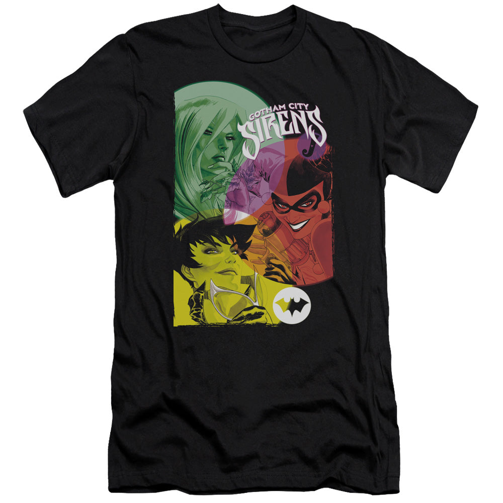 Batman Comics Gotham Sirens Men's Ultra-Soft 30/1 Cotton Slim Short-Sleeve T-Shirt