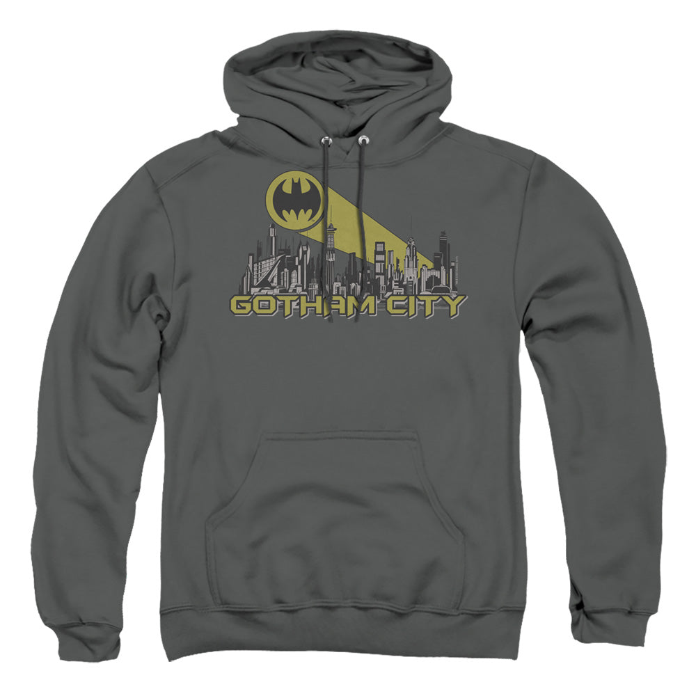 Batman Comics Gotham Skyline Men's Pull-Over 75 25 Poly Hoodie