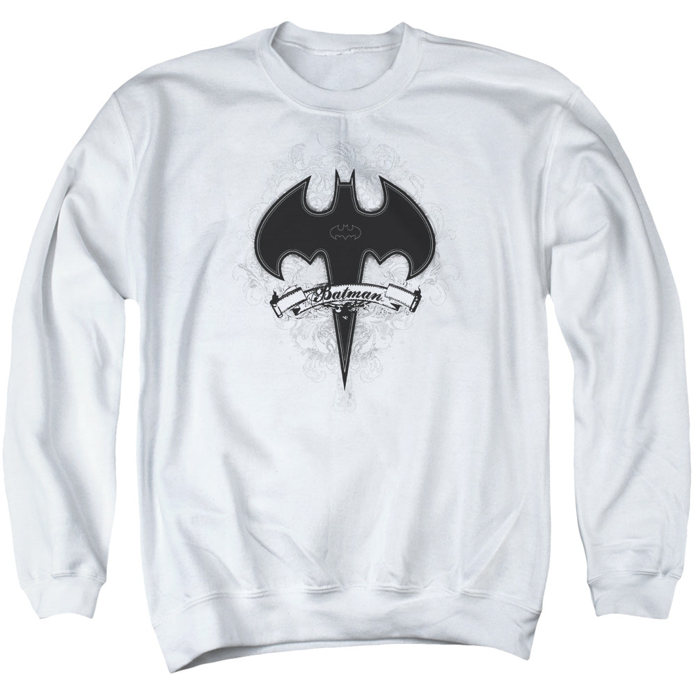 Batman Comics Gothic Gotham Men's Crewneck 50 50 Poly Long-Sleeve T-Shirt