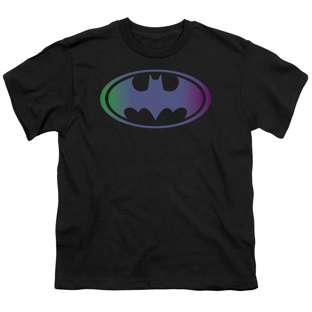 Batman Comics Gradient Bat Logo Youth 18/1 100% Cotton Short-Sleeve T-Shirt