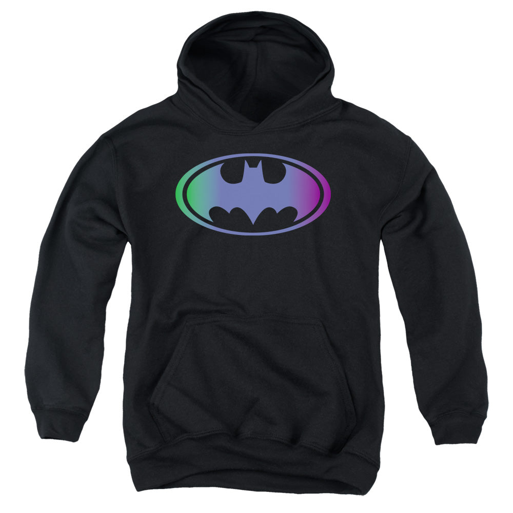 Batman Comics Gradient Bat Logo Youth Cotton Poly Pull-Over Hoodie