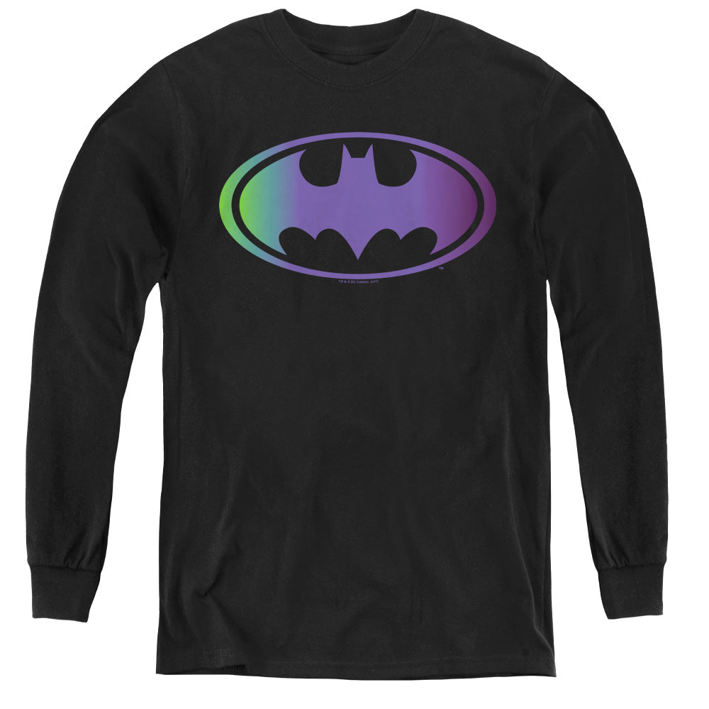 Batman Comics Gradient Bat Logo Youth Long-Sleeve T-Shirt