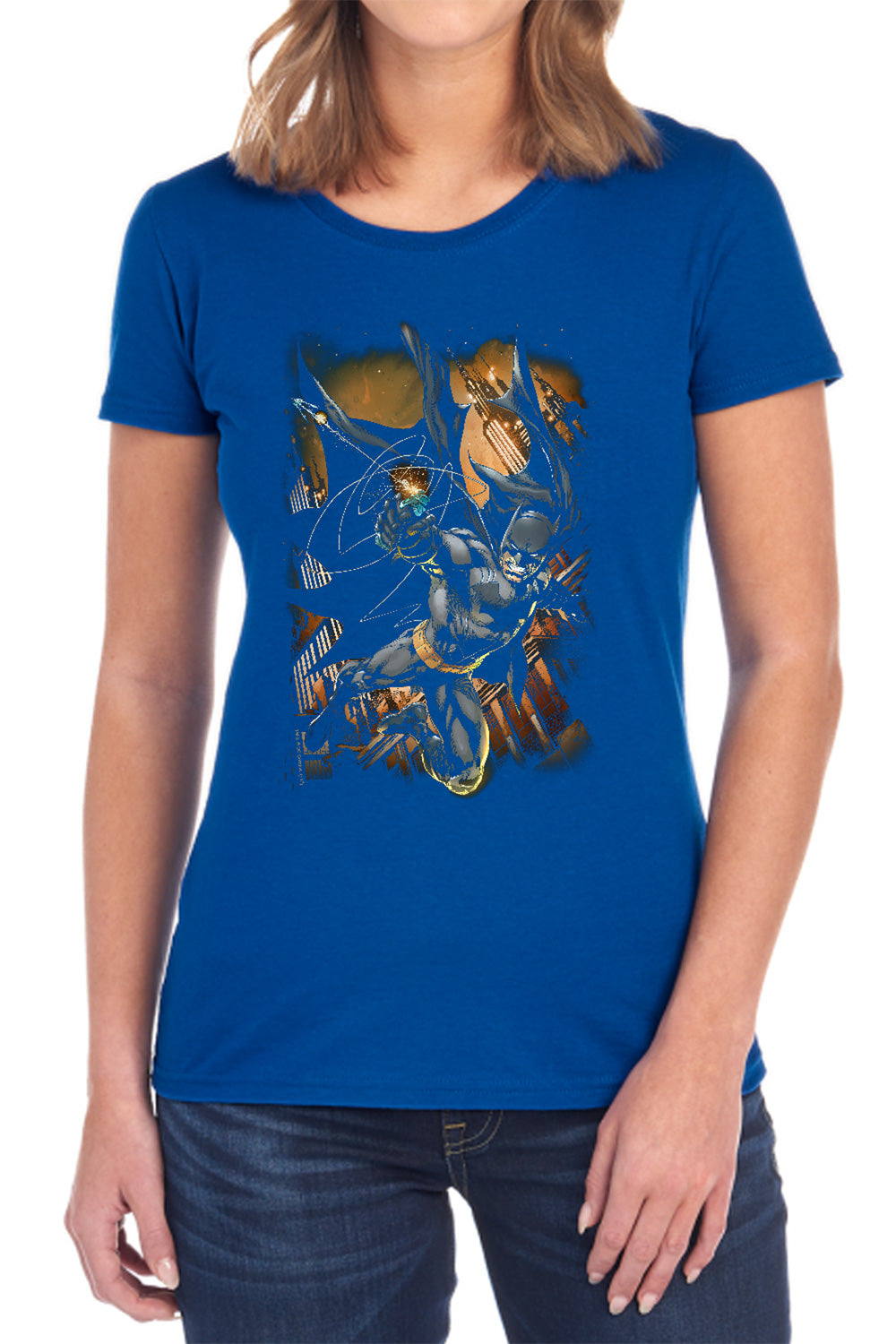 Batman Comics Grapple Fire Women's 18/1 Cotton Short-Sleeve T-Shirt