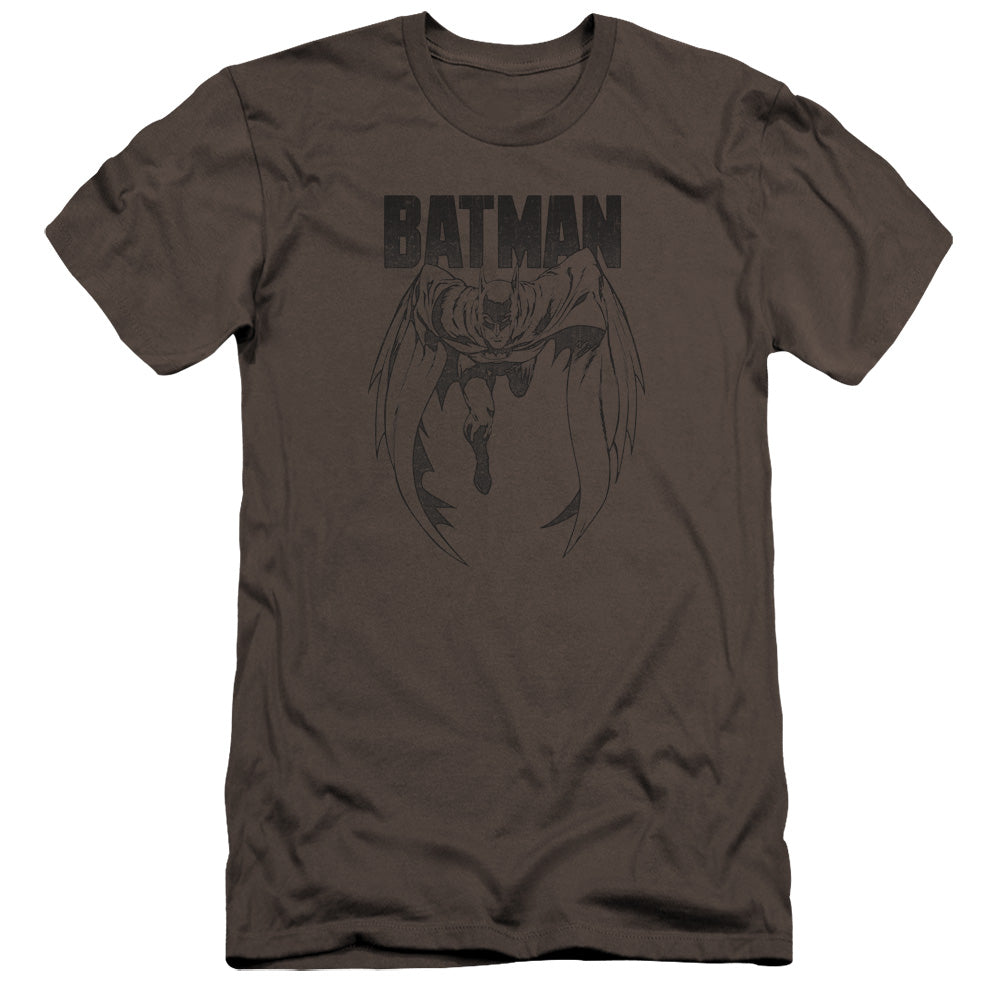 Batman Comics Grey Noise Men's Ultra-Soft 30/1 Cotton Slim Short-Sleeve T-Shirt