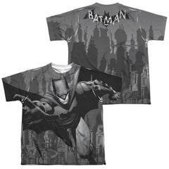 Batman Comics Grey Race (Front/Back Print) Youth Regular Fit Poly Short-Sleeve T-Shirt