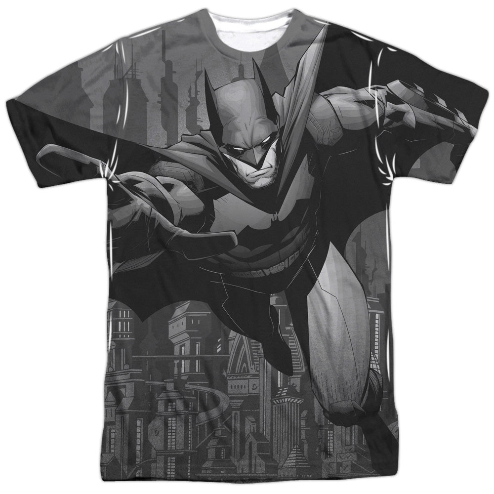 Batman Comics Grey Race Men's Regular Fit Polyester Short-Sleeve T-Shirt