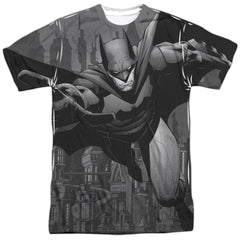 Batman Comics Grey Race Men's Regular Fit Polyester Short-Sleeve T-Shirt